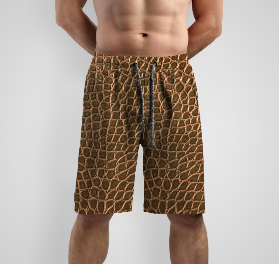 Шорти з принтом "Шкіра тварини коричнева" ВСІ Розміри