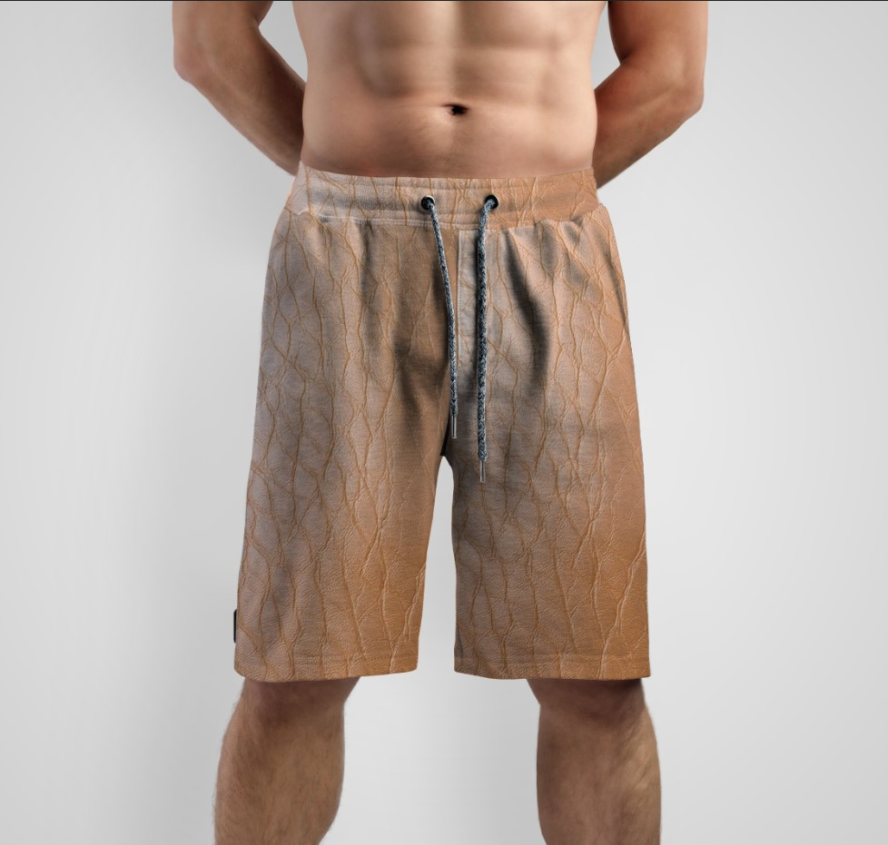 Шорти з принтом "Шкіра тварини бежева" ВСІ Розміри