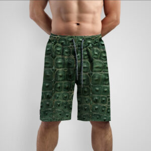 Шорти з принтом "Шкіра рептилії крокодила зелена 1" ВСІ Розміри
