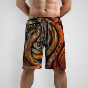 Шорти з принтом "Шкіра змії кольорові" ВСІ Розміри