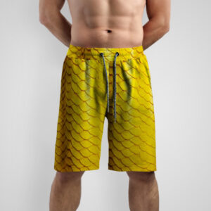 Шорти з принтом "Шкіра жовта рептилії змії крокодила" ВСІ Розміри