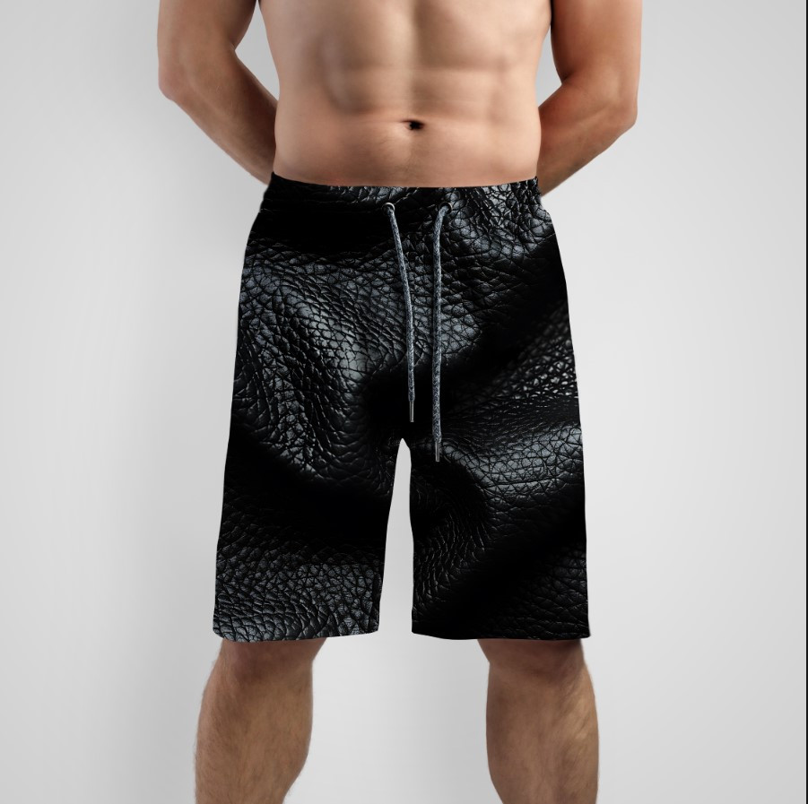 Шорти з принтом "Текстура чорної шкіри змії" ВСІ Розміри