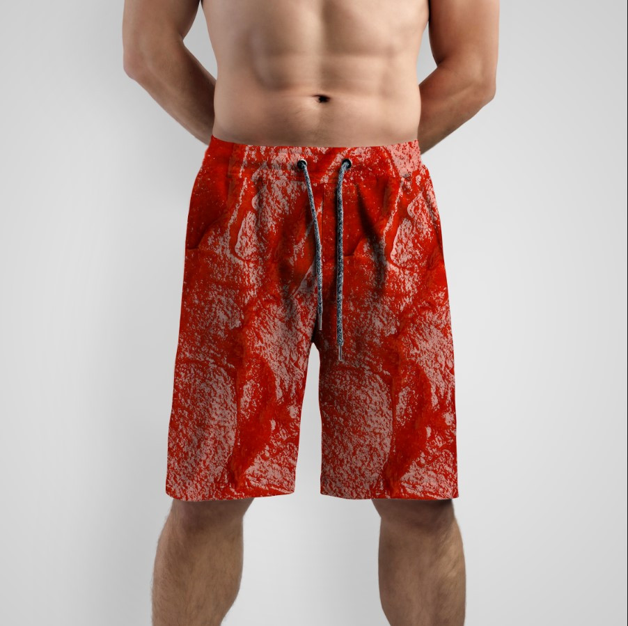 Шорти з принтом "Текстура томатної пасти" ВСІ Розміри