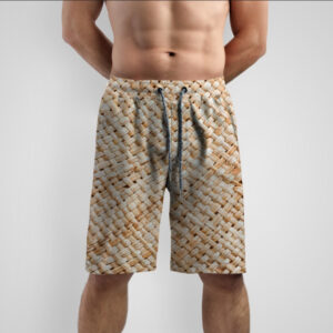 Шорти з принтом "Текстура плетіння лози соломи" ВСІ Розміри