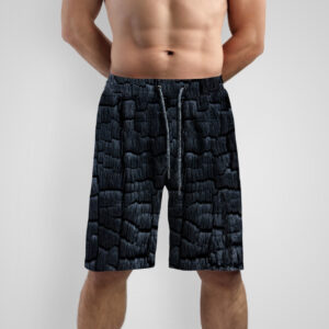 Шорти з принтом "Текстура вугілля горіле дерево" ВСІ Розміри