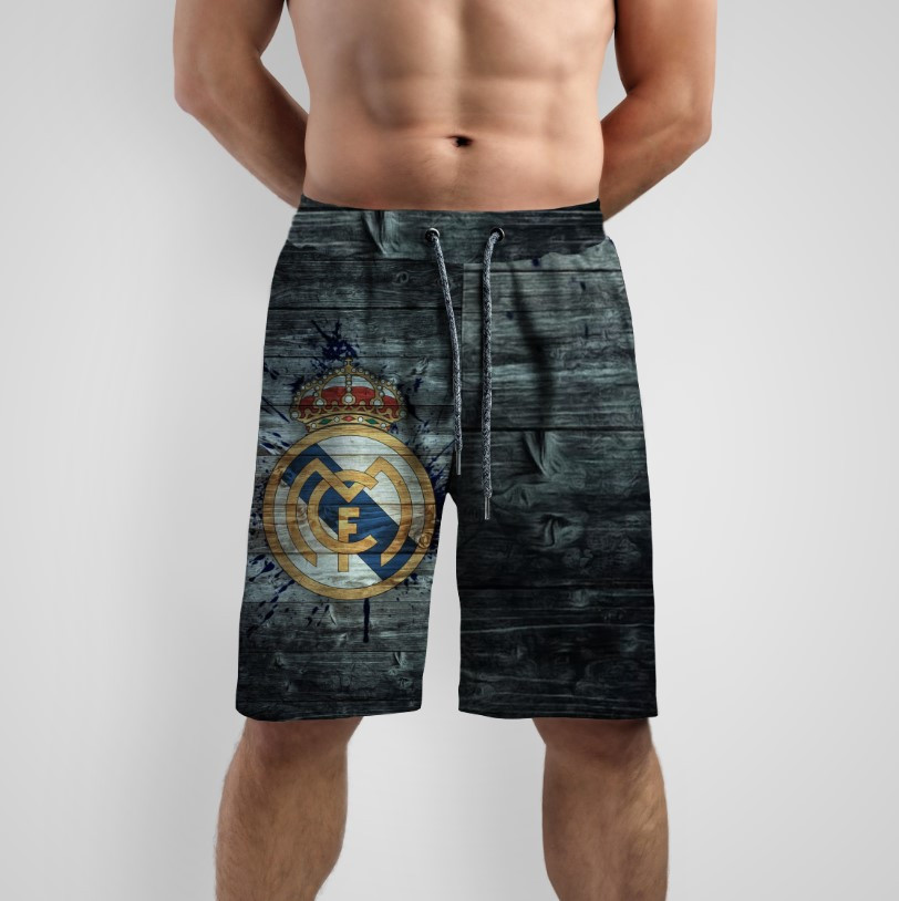 Шорти з принтом "Реал футбольний клуб емблема лого арт" ВСІ Розміри