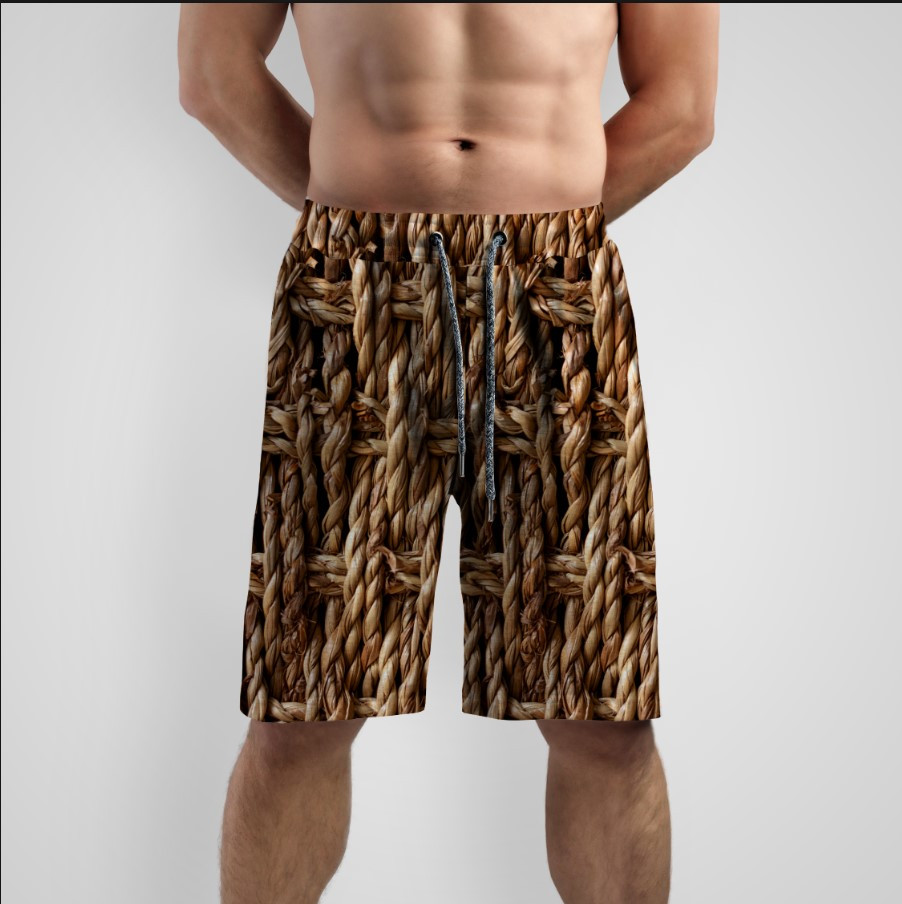 Шорти з принтом "Мотузки плетіння солома" ВСІ Розміри