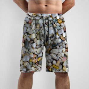 Шорти з принтом "Морські камінці каміння берег" ВСІ Розміри