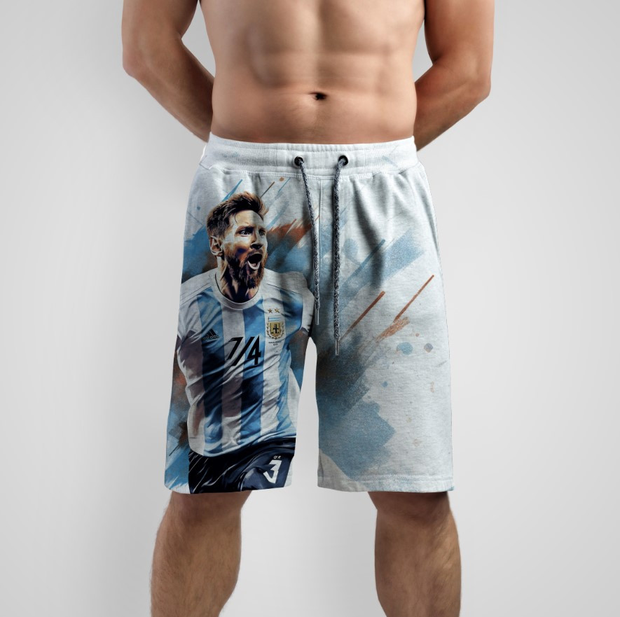 Шорти з принтом "Ліонель Мессі футбол гравець гра збірна" ВСІ Розміри