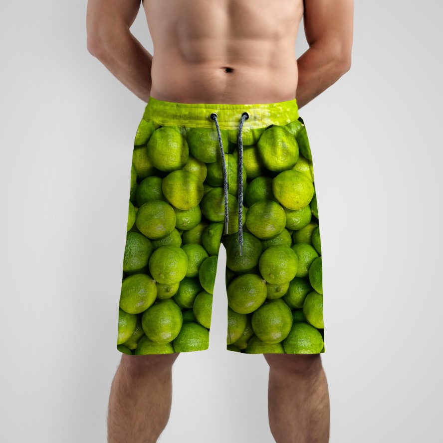 Шорти з принтом "Лайми цитрус зелений" ВСІ Розміри