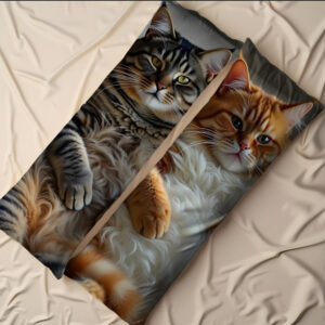 Дакімакура подушка обіймашка  "Прикольні котики - Рудий сірий пухнастий"