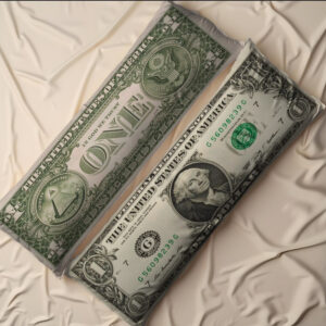 Дакімакура подушка обіймашка "Один долар талісман на богатства гроші"