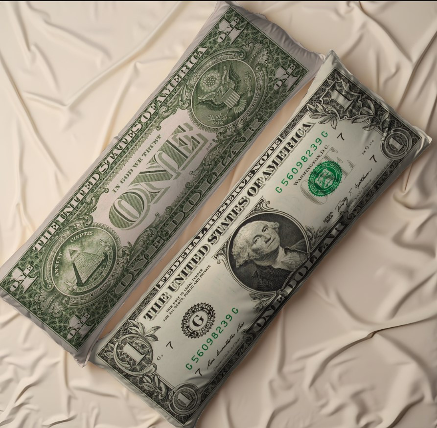 Дакімакура подушка обіймашка "Один долар талісман на богатства гроші"