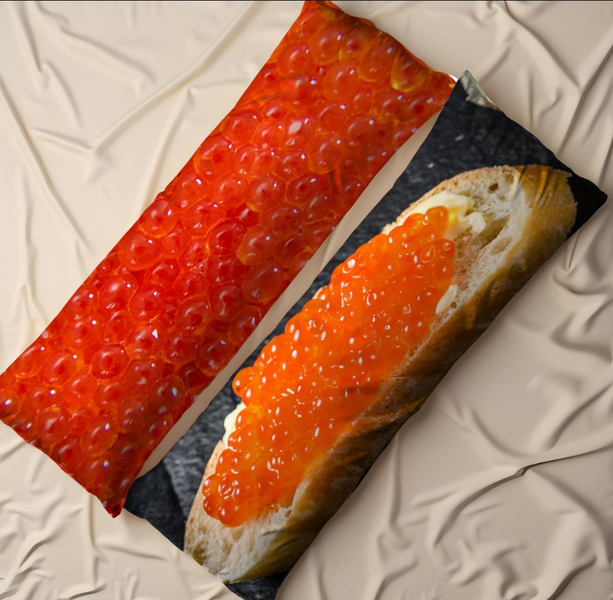 Дакімакура подушка обіймашка "Їжа продукті червона ікра хліб"