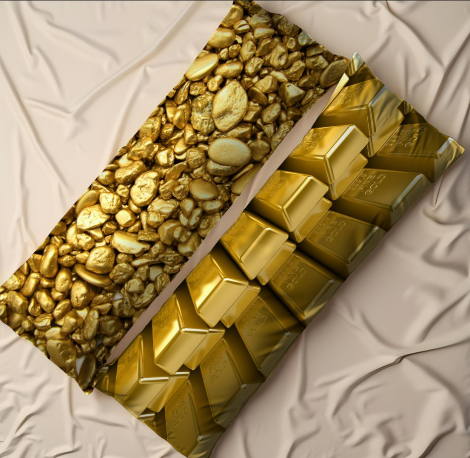 Дакімакура подушка обіймашка "Золоті злитки камінці скарб"