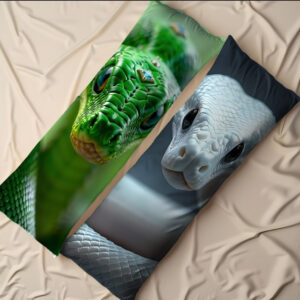 Дакімакура подушка обіймашка "Змія біла зелена"