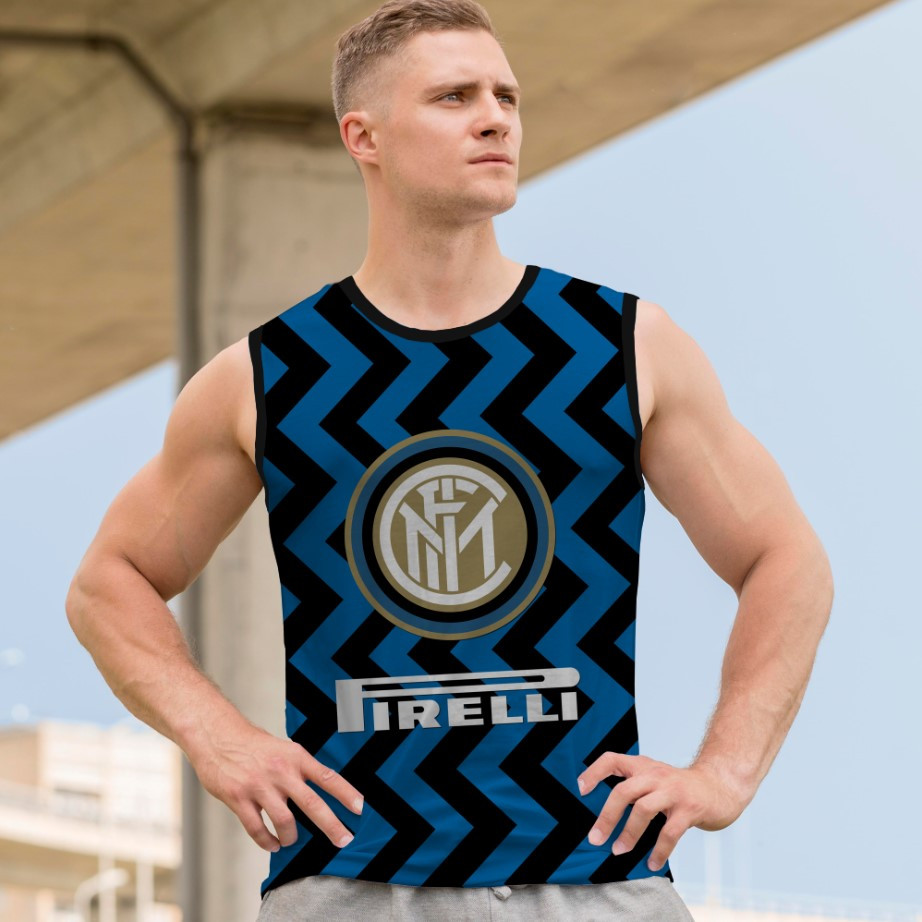 Майка футболка безрукавка "Інтер мілан емблема футбол лого клуб команда спорт арт" ВСІ Розміри Преміум тканина