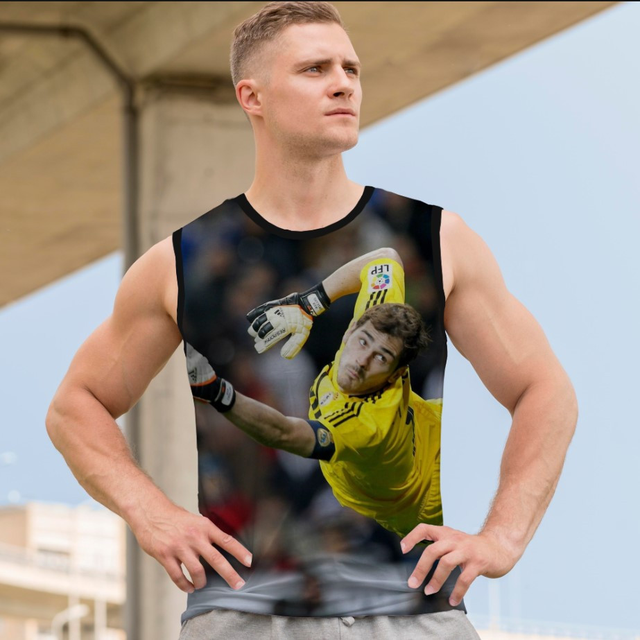 Майка футболка безрукавка "Ікер Касільяс футбол воротар" ВСІ Розміри Преміум тканина