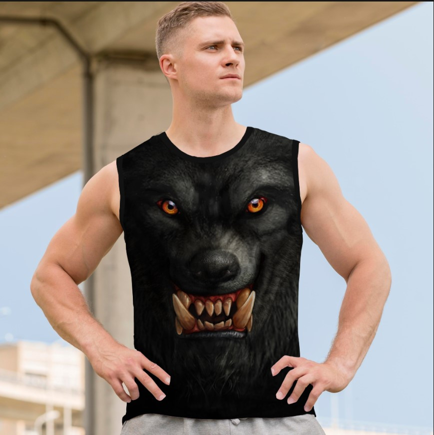 Майка футболка безрукавка "Вовкулака 1" ВСІ Розміри Преміум тканина