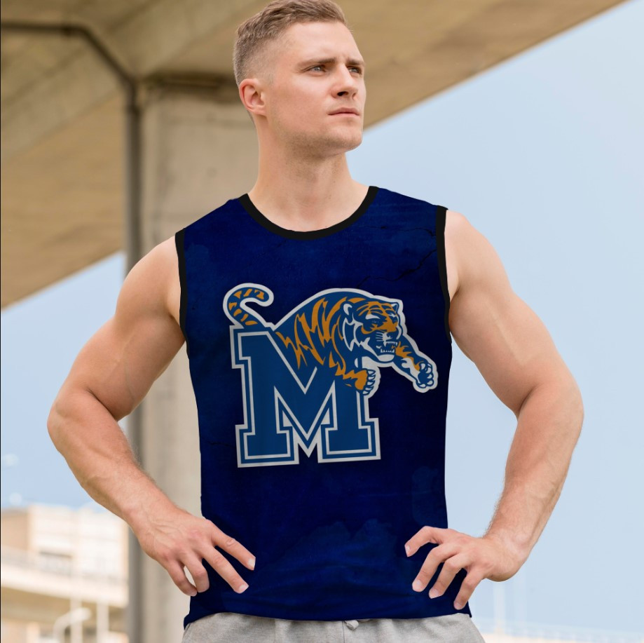 Майка футболка безрукавка "Баскетбол Мемфіс тигри емблема лого команда клуб" ВСІ Розміри Преміум тканина