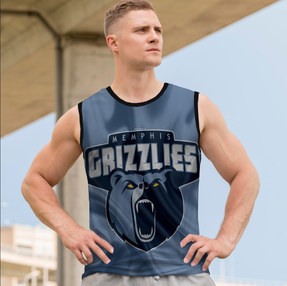 Майка футболка безрукавка "Баскетбол Мемфіс гризлі емблема лого команда клуб" ВСІ Розміри Преміум тканина
