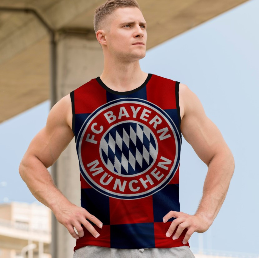 Майка футболка безрукавка "Баварія емблема футбол лого арт" ВСІ Розміри Преміум тканина