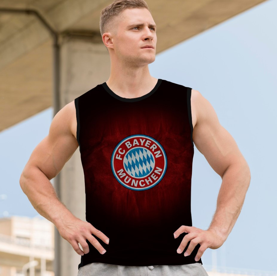 Майка футболка безрукавка "Баварія емблема футбол лого" ВСІ Розміри Преміум тканина