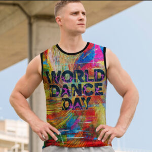 Майка футболка безрукавка "Арт графіті танці брейк данс танці силуети написи" ВСІ Розміри Преміум тканина