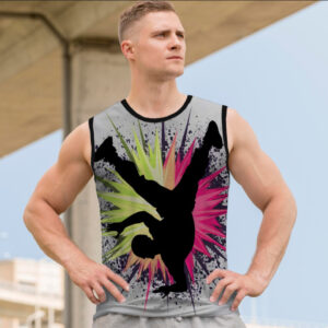 Майка футболка безрукавка "Арт графіті танці брейк данс танці силует 1" ВСІ Розміри Преміум тканина