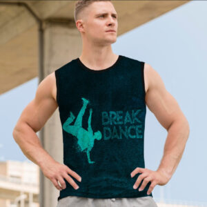Майка футболка безрукавка "Арт графіті танці брейк данс танці силует" ВСІ Розміри Преміум тканина