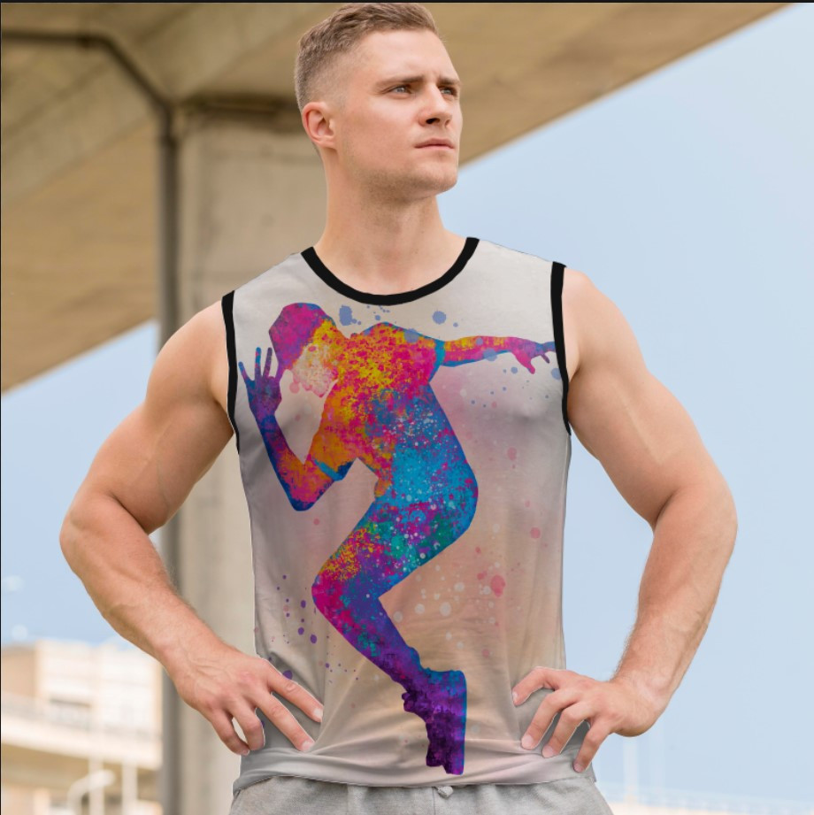 Майка футболка безрукавка "Арт графіті танці брейкданс танці силует" ВСІ Розміри Преміум тканина