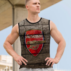 Майка футболка безрукавка "Арсенал емблема футбол лого клуб текстура дошки" ВСІ Розміри Преміум тканина