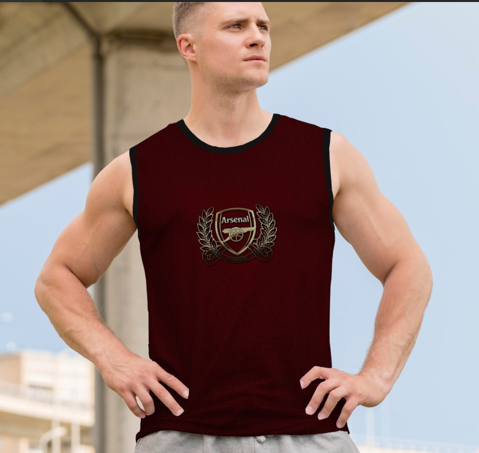 Майка футболка безрукавка "Арсенал емблема футбол лого клуб команда спорт червона" ВСІ Розміри Преміум тканина