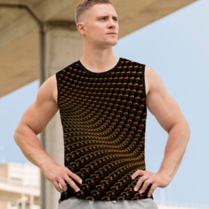 Майка футболка безрукавка "Абстрактна золота текстура кульки" ВСІ Розміри Преміум тканина