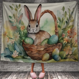 Плед з 3D принтом - Великодній кролик