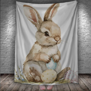 Плед з 3D принтом - Великодній кролик