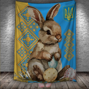 Плед з 3D принтом - Великодній кролик