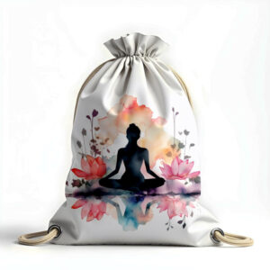 Рюкзак мішок "Акварель дівчина лотос фітнес йога"