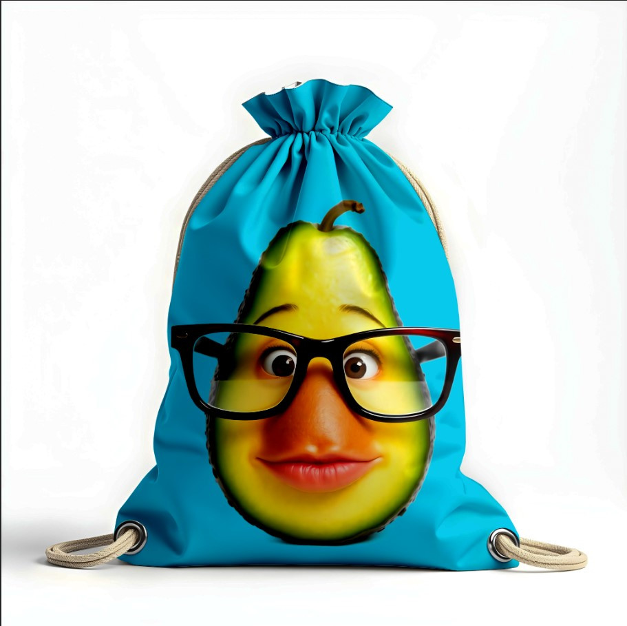 Рюкзак мішок "Авокадо прикол з обличчям окуляри"