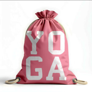 Рюкзак мішок "ЙОГА рожевий фітнес спорт"