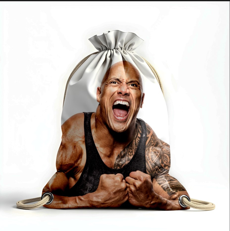 Рюкзак мішок "Дуейн Джонсон актор 2"