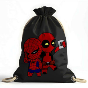 Рюкзак мішок "Дедпул спайдермен чоловік павук арт малюнки селфі"
