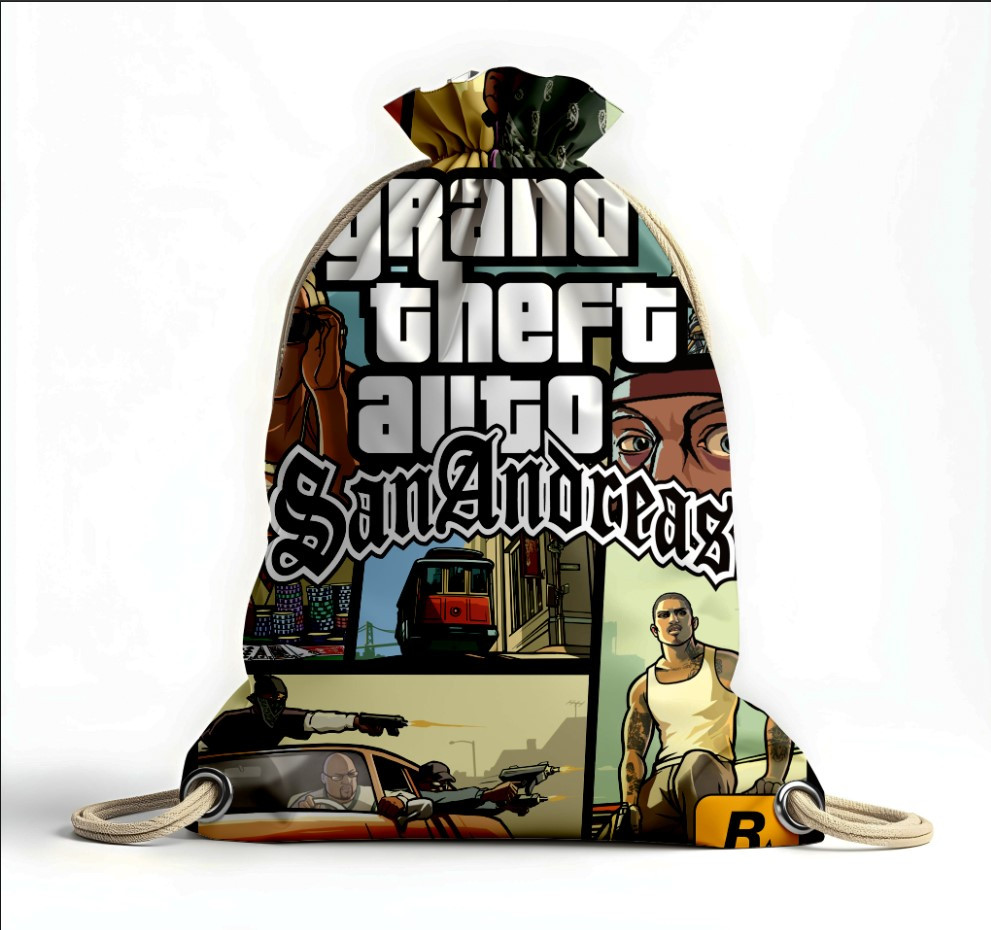 Рюкзак мішок "ГТА гра постер Сан Андреас"