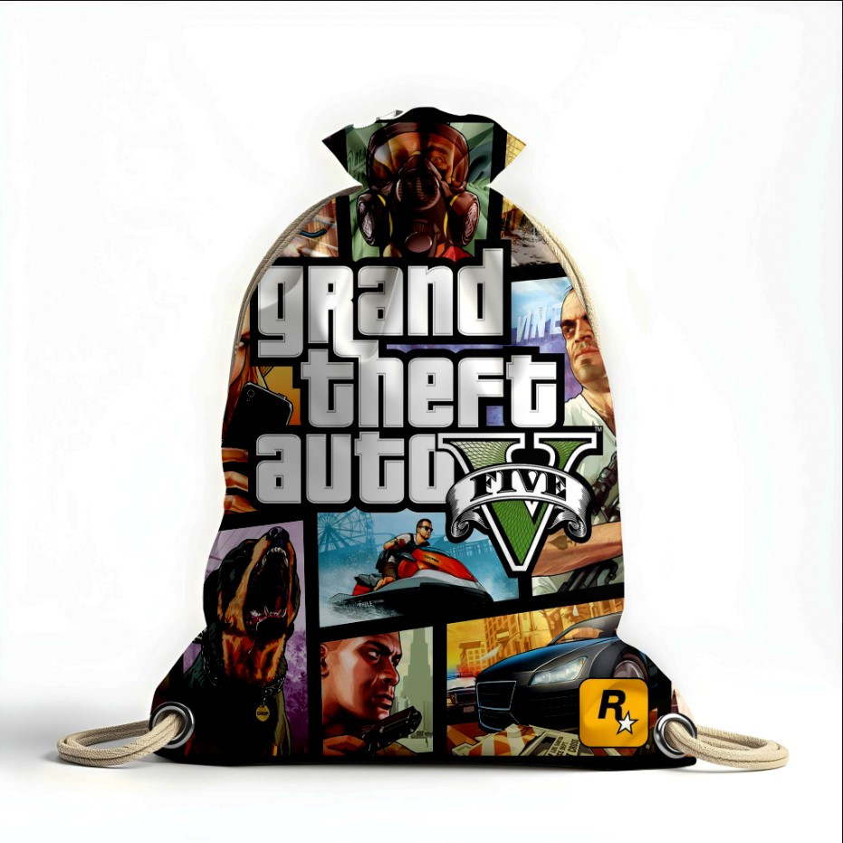 Рюкзак мішок "ГТА гра постер 5 1"