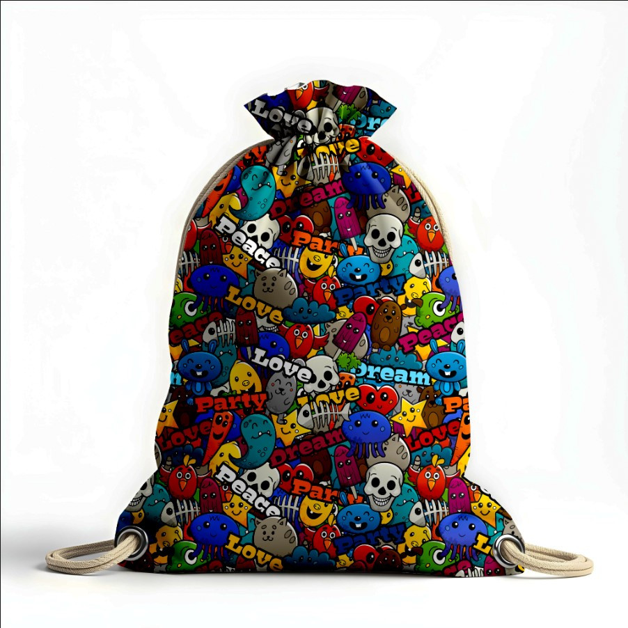 Рюкзак мішок "Графіті мультяшні персонажі"