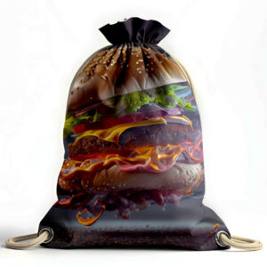 Рюкзак мішок "Гамбургер фаст фуд м'ясо"