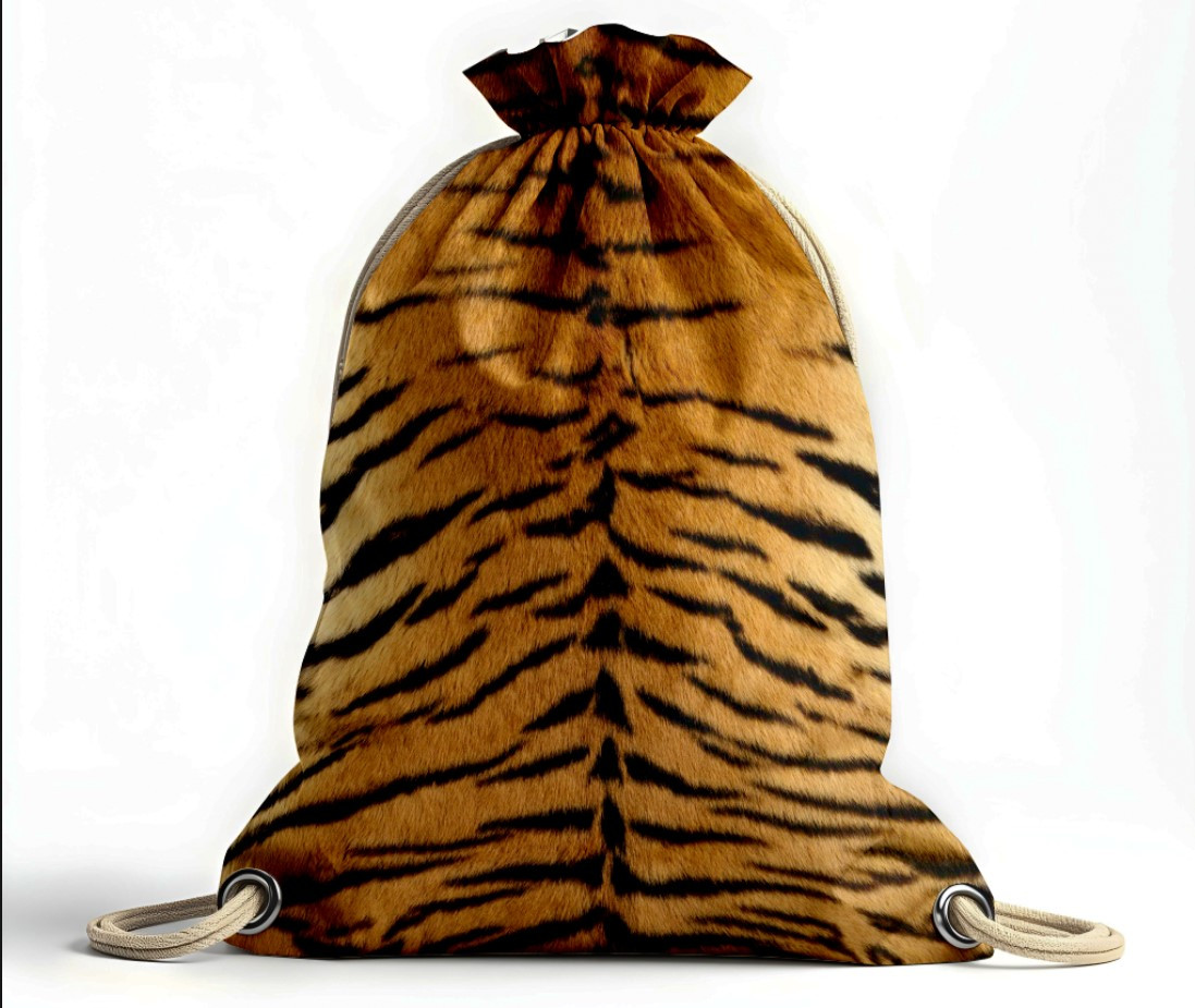Рюкзак мішок "Вовна хутро шкіра тварин волося тигр 1"
