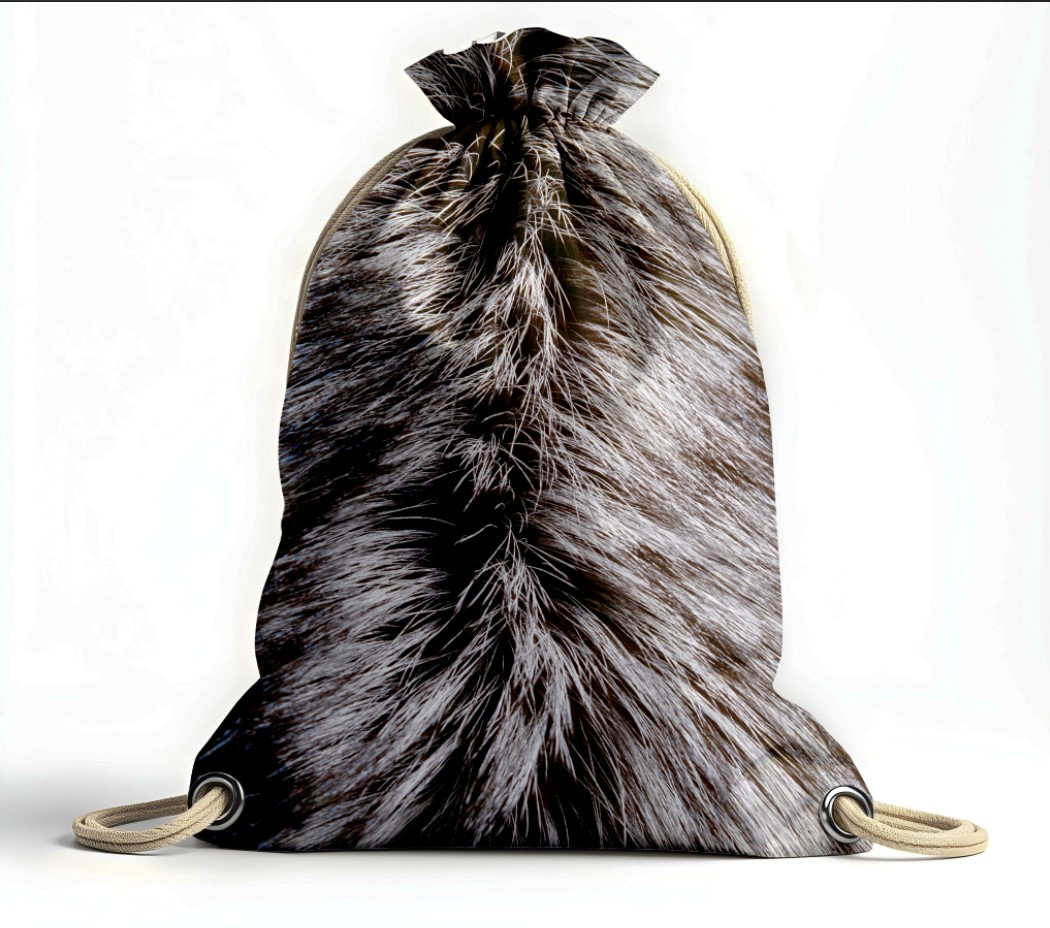 Рюкзак мішок "Вовна хутро шкіра тварин волося текстура 2"