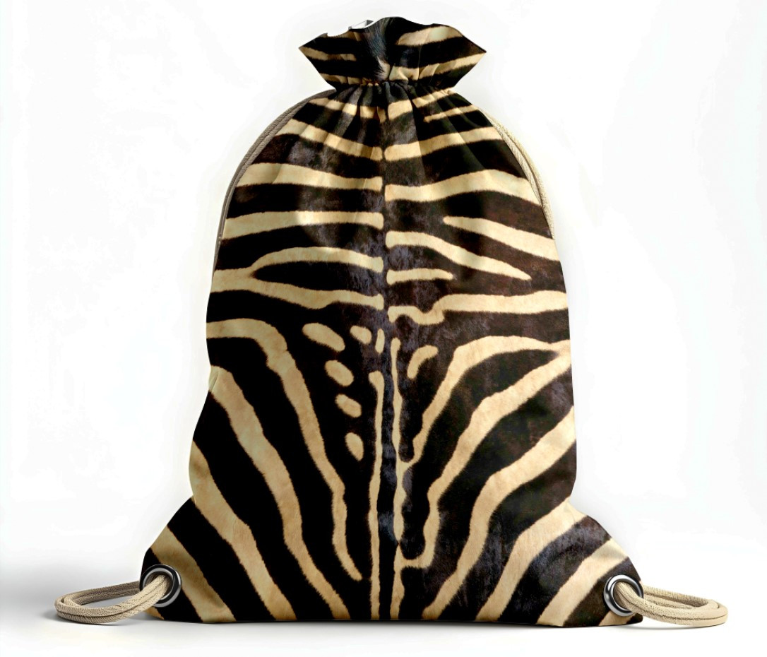 Рюкзак мішок "Вовна хутро шкіра тварин волося зебра"