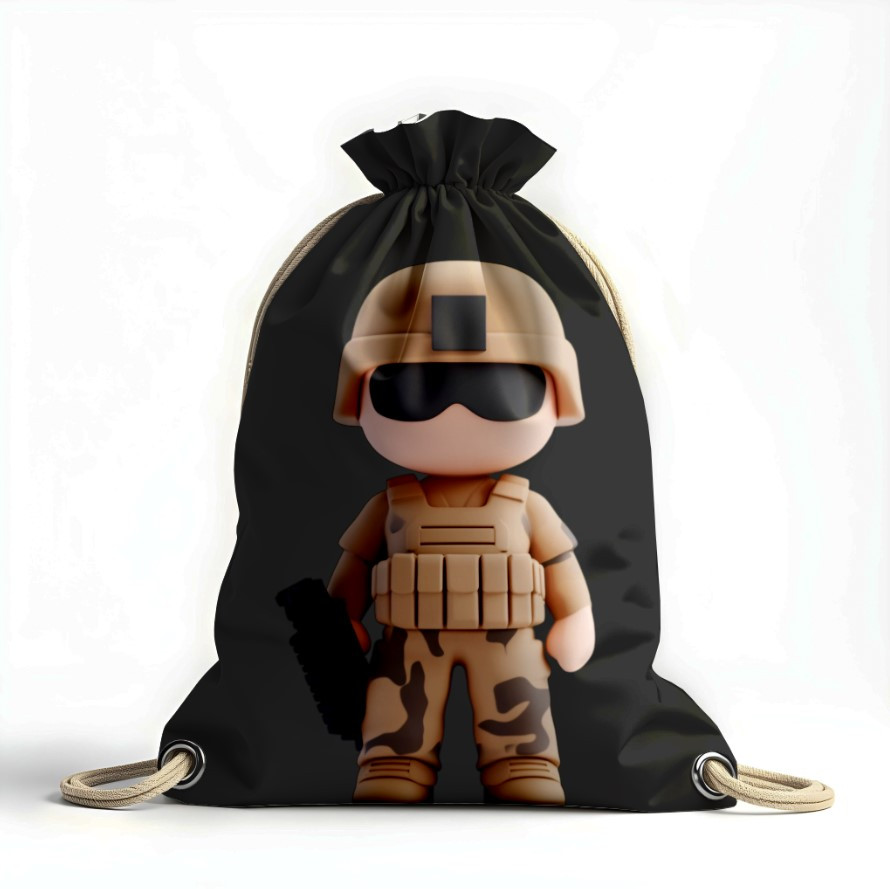 Рюкзак мішок "Військовий арт солдат іграшка"